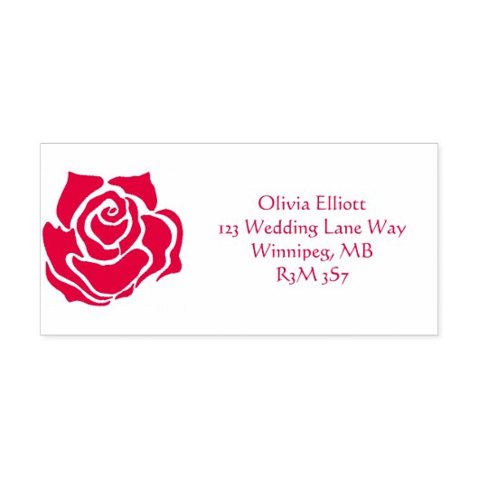 Rode roze inkt  zelfinktende stempel (Design)