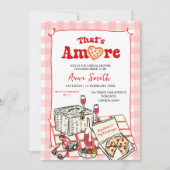 Rode Roze Italiaanse Picknick Dat is Amor Bruidsme Kaart (Voorkant)