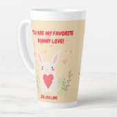 Rode roze je bent mijn Bunny Love Valentijns Latte Mok (Linkerhoek)