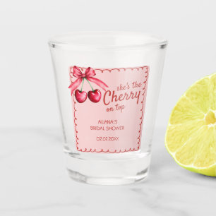 Rode & Roze Kersen Op De Top Kersen Bruidsdouche Shot Glas