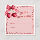 Rode & Roze Kersen op Top Cherry Vrijgezellenfeest Informatiekaartje (Voorkant)