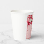 Rode & Roze Kersen op Top Cherry Vrijgezellenfeest Papieren Bekers (Rechts)