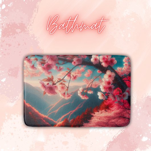 Rode & Roze Kersenbloesem | Badmat