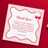 Rode Roze Kersjebruiloft Bruidsmeisjesfeest Bedank Bedankkaart