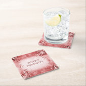 Rode Roze Kerst Papier Onderzetter (Insitu)