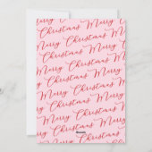 Rode Roze Kerstvakantie Kaart (Achterkant)