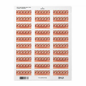 Rode Roze Klaprozen Bloemrozen Retouradres Etiket (Full Sheet)