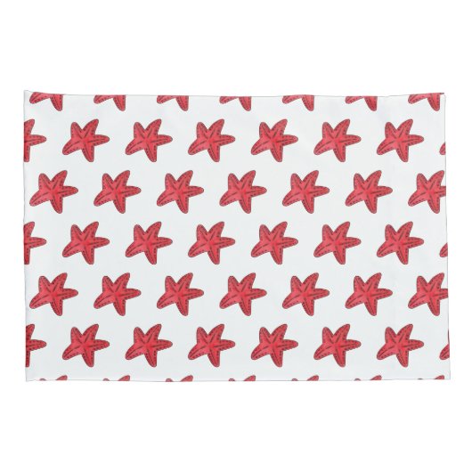 Rode roze kuststroop kussensloop (Achterkant-Rechts)