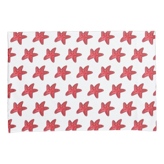 Rode roze kuststroop kussensloop (Voorkant-Rechts)