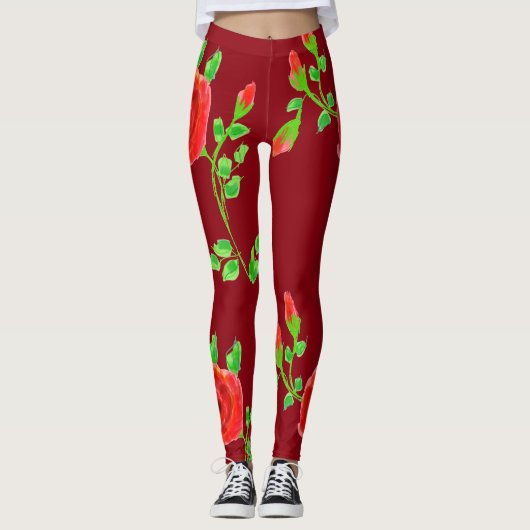Rode roze Leggings (Voorkant)