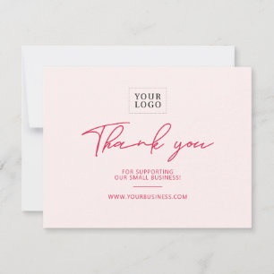 Rode & Roze Lettering Zakelijk Pakket Bedankt