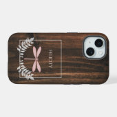 Rode Roze Libel Case-Mate iPhone Hoesje 15 Case (Achterkant horizontaal)