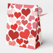 Rode roze liefde beest mozaïekroomkleurige avor bo bedankdoosjes (Achterkant)