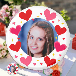 Rode Roze Liefdes Harten Aangepaste Foto Persoonli Magneet