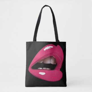 RODE ROZE LIPPEN MOND TOTES TAS