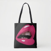 RODE ROZE LIPPEN MOND TOTES TAS (Voorkant)