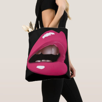 RODE ROZE LIPPEN MOND TOTES TAS