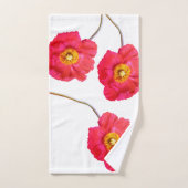 Rode roze mage papaver bad handdoek (Handdoek)