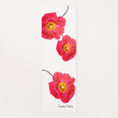 Rode roze mage papaver yogamat (Voorkant)