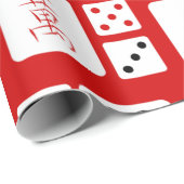 Rode Roze Mahjong Chinese tegels Spel Aziatisch Cadeaupapier (Rol Hoek)