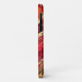 Rode & Roze Marmer Gouden iPhone 11 Hoesje (Achterkant/links)