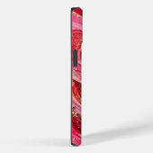 Rode & Roze Marmer Gouden iPhone 14 Hoesje (Achterkant / Rechts)