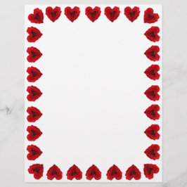 Rode roze met een hartvorm