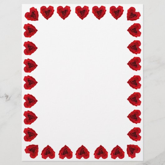 Rode roze met een hartvorm (Voorkant)