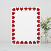 Rode roze met een hartvorm (Staand voorkant)