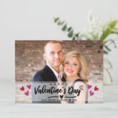 Rode roze met een scherven hart Valentijnsdagfotok (Staand voorkant)