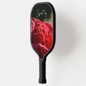 rode roze met naam en monogram pickleball paddle (Links)