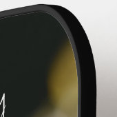 rode roze met naam en monogram pickleball paddle (Links Detail)