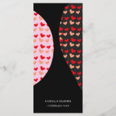 rode roze mini hartmenu menu (Achterkant)