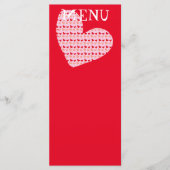 rode roze mini hartmenu menu (Voorkant)