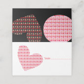 rode roze mini - hartpleister & escortekaarten plaatskaartje (Buitenkant ongevouwen)