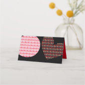 rode roze mini - hartpleister & escortekaarten plaatskaartje (Achterkant)