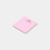 Rode Roze Minimaal Schoon Initiaal Post-it® Notes (Schuin)