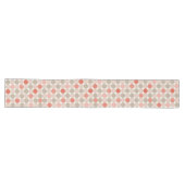 Rode Roze Mocca Geometrische Tafel Runner Lange Tafelloper (Horizontaal)