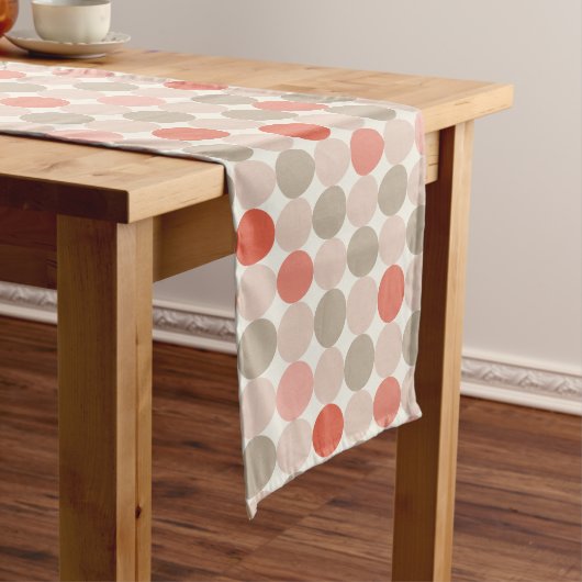 Rode Roze Mocca Geometrische Tafel Runner Lange Tafelloper (Voorbeeld)