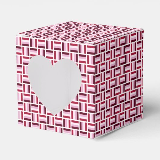 Rode Roze Modern Patroon  Bedankdoosjes (Voorkant Zijde)