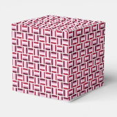 Rode Roze Modern Patroon  Bedankdoosjes (Achterkant)