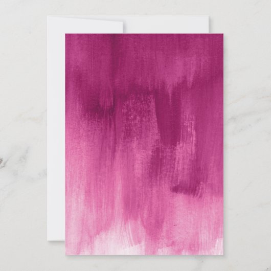 Rode roze moderne kunst, zestien jaar oud save the date (Achterkant)