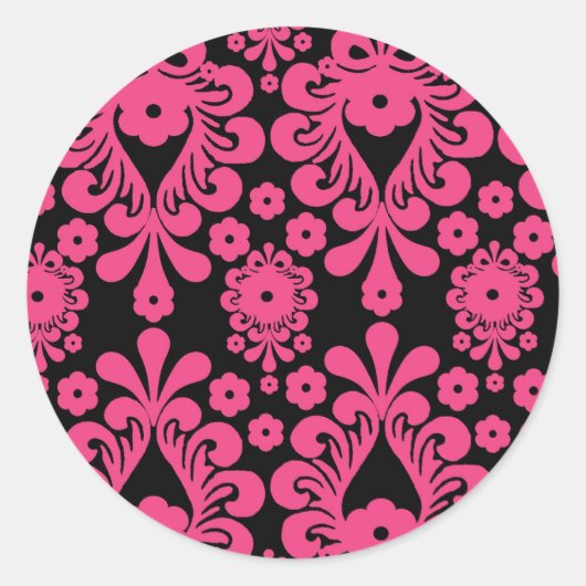 rode roze moerasklep ronde sticker (Voorkant)