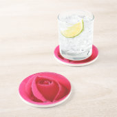 Rode roze Onderzetters Roze roze rots geeft keepaa (Zijkant)
