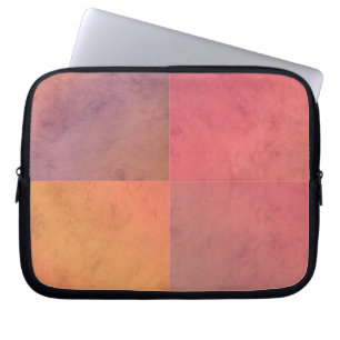 Rode Roze Oranje Gele Geometrische Waterverf Kunst Laptop Sleeve
