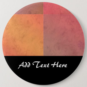 Rode Roze Oranje Gele Geometrische Waterverf Kunst Ronde Button 6,0 Cm