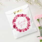 Rode roze pansie met dank aan waterverf kunst bedankzakje (Gezegeld)