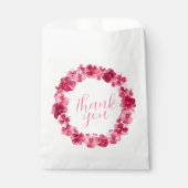 Rode roze pansie met dank aan waterverf kunst bedankzakje (Voorkant)