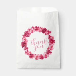 Rode roze pansie met dank aan waterverf kunst bedankzakje