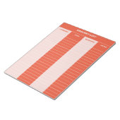 Rode Roze Retro boodschappenlijstje Notitieblok (Schuin)